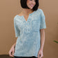 Something New Thermal Knit Top in Denim