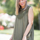 Boho Charm Sleeveless Top in Olive