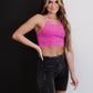 On the Move Ribbed Cropped Cami