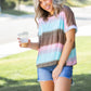 Gradiently Striped Boxy Tee