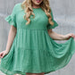 Sweet As Can Be Textured Woven Babydoll Dress