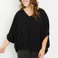 Andree by Unit Full of Charm Full Size Poncho Style Woven Top