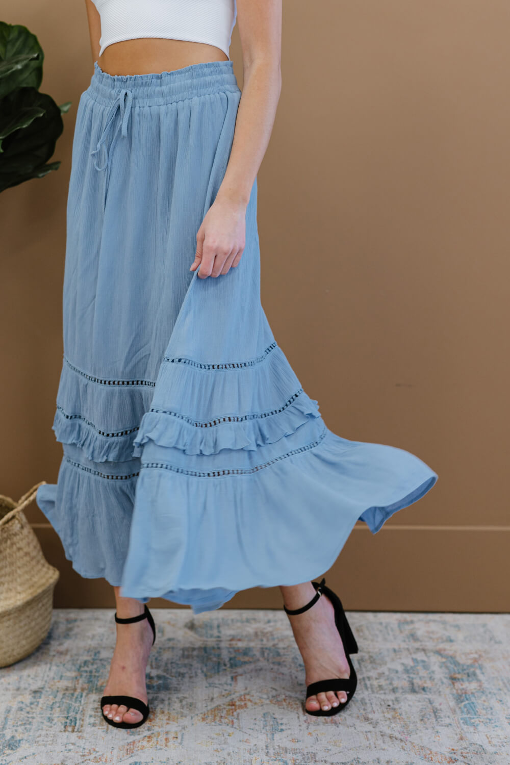 First Sight Tiered Maxi Skirt