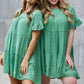 Sweet As Can Be Textured Woven Babydoll Dress