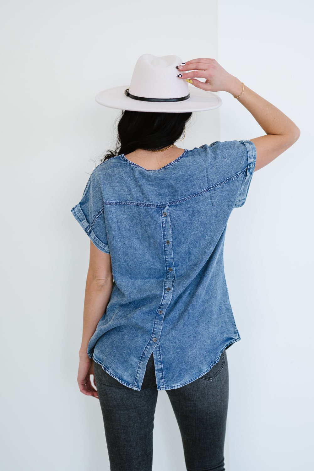 Take Me There Denim Top