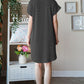 Heimish Full Size Ribbed Round Neck Short Sleeve Tee Dress