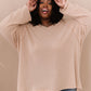 Stay Awhile Waffle Knit V-Neck Tee