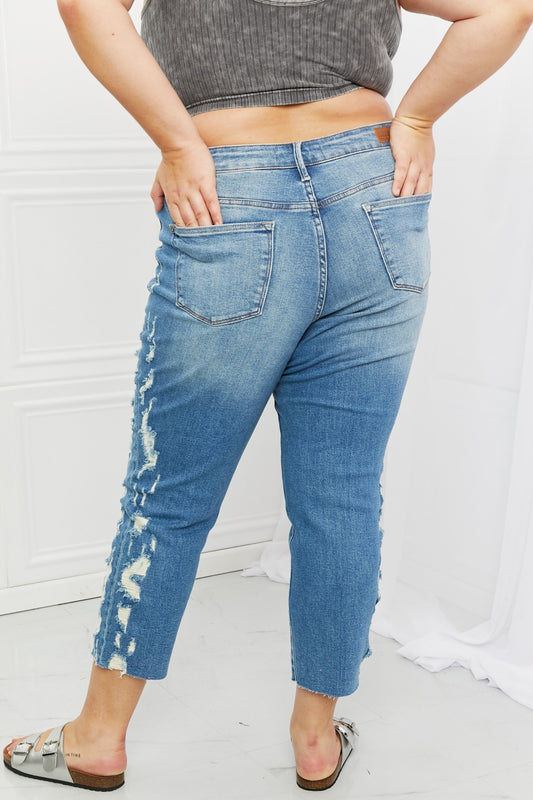 JB-Laila Straight Leg Distressed Jeans