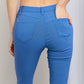 YMI Hyper-Stretch Mid-Rise Skinny Jeans in Electric Blue