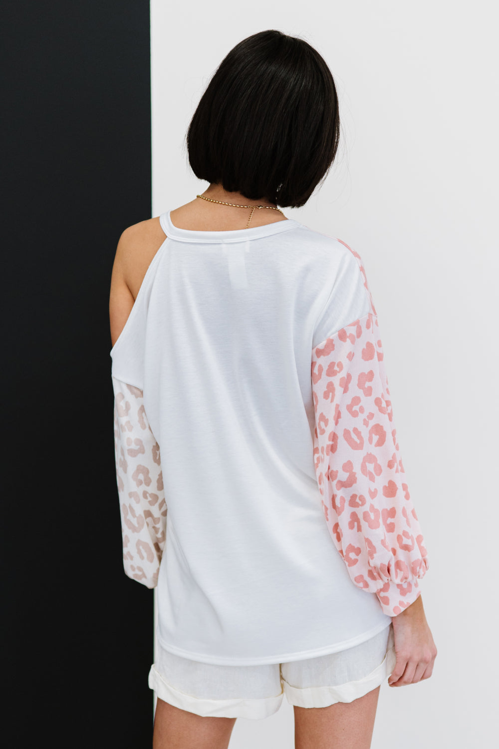 Just Wanna Have Fun Printed French Terry Top in Blush/Oatmeal