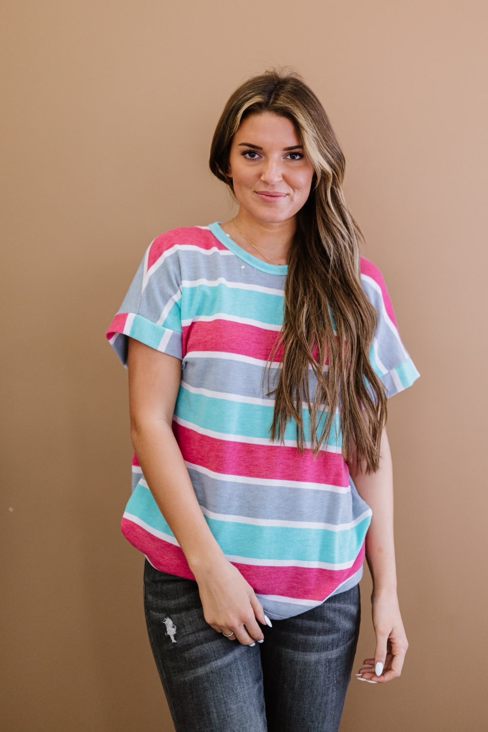 Road Trippin' Striped Tee