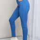 YMI Hyper-Stretch Mid-Rise Skinny Jeans in Electric Blue