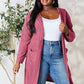 Basic Bae Full Size Ribbed Open Front Long Sleeve Cardigan