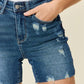 Judy Blue Tummy Control High Waist Denim Shorts (Dark)