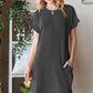 Heimish Full Size Ribbed Round Neck Short Sleeve Tee Dress