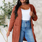 Basic Bae Full Size Ribbed Open Front Long Sleeve Cardigan