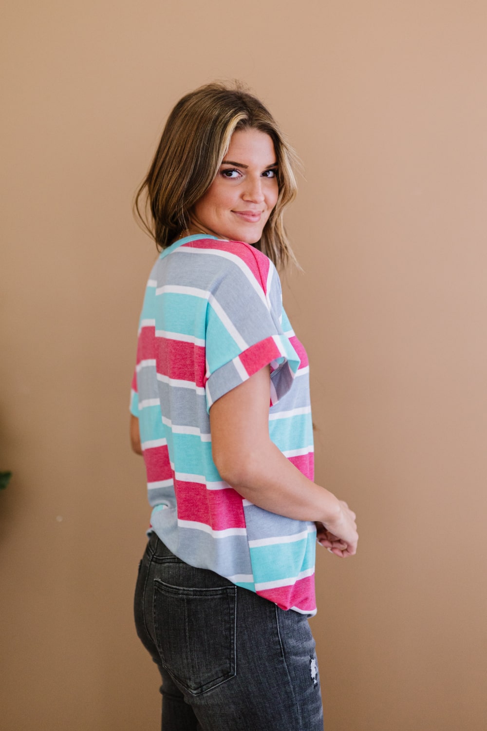 Road Trippin' Striped Tee