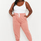 Drawstring Waist Joggers in Ash Rose