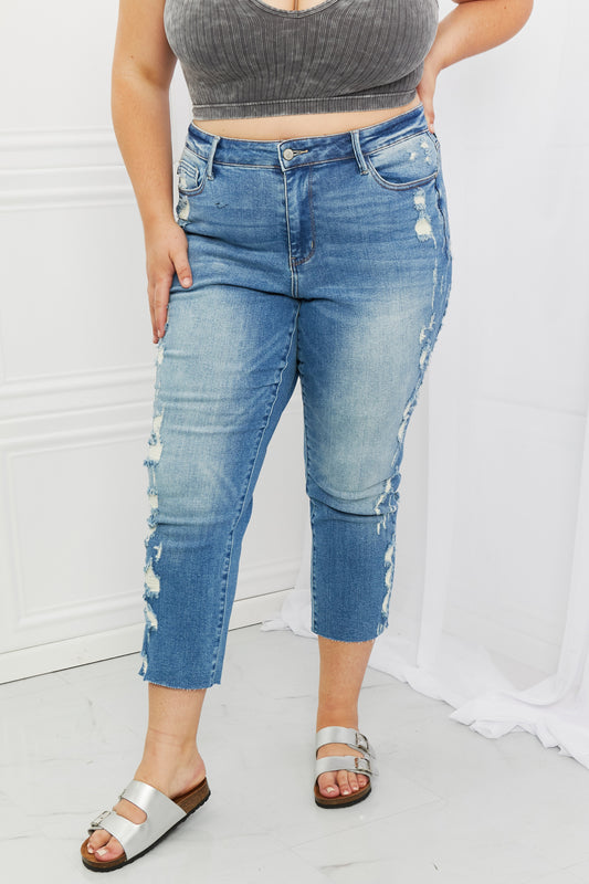 JB-Laila Straight Leg Distressed Jeans