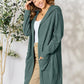 Basic Bae Full Size Ribbed Open Front Long Sleeve Cardigan