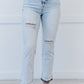 Stella Acid Wash Distressed Straight Jeans