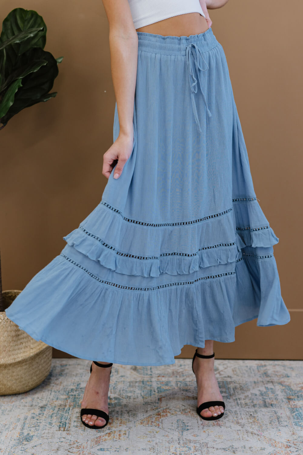 First Sight Tiered Maxi Skirt