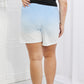 In The Zone Dip Dye High Waisted Shorts in Blue
