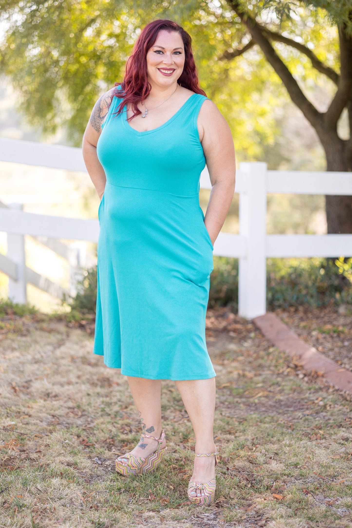 Feel Your Touch Teal Dress