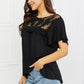 Ready To Go Lace Embroidered Top in Black