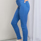 YMI Hyper-Stretch Mid-Rise Skinny Jeans in Electric Blue