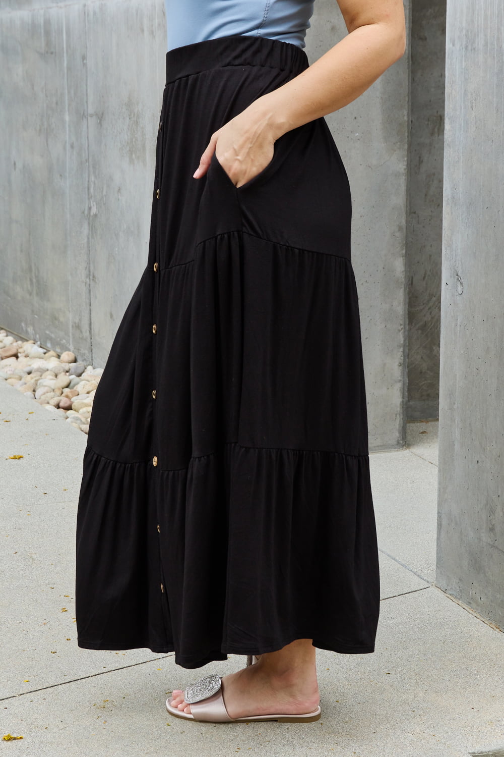 So Easy Solid Maxi Skirt