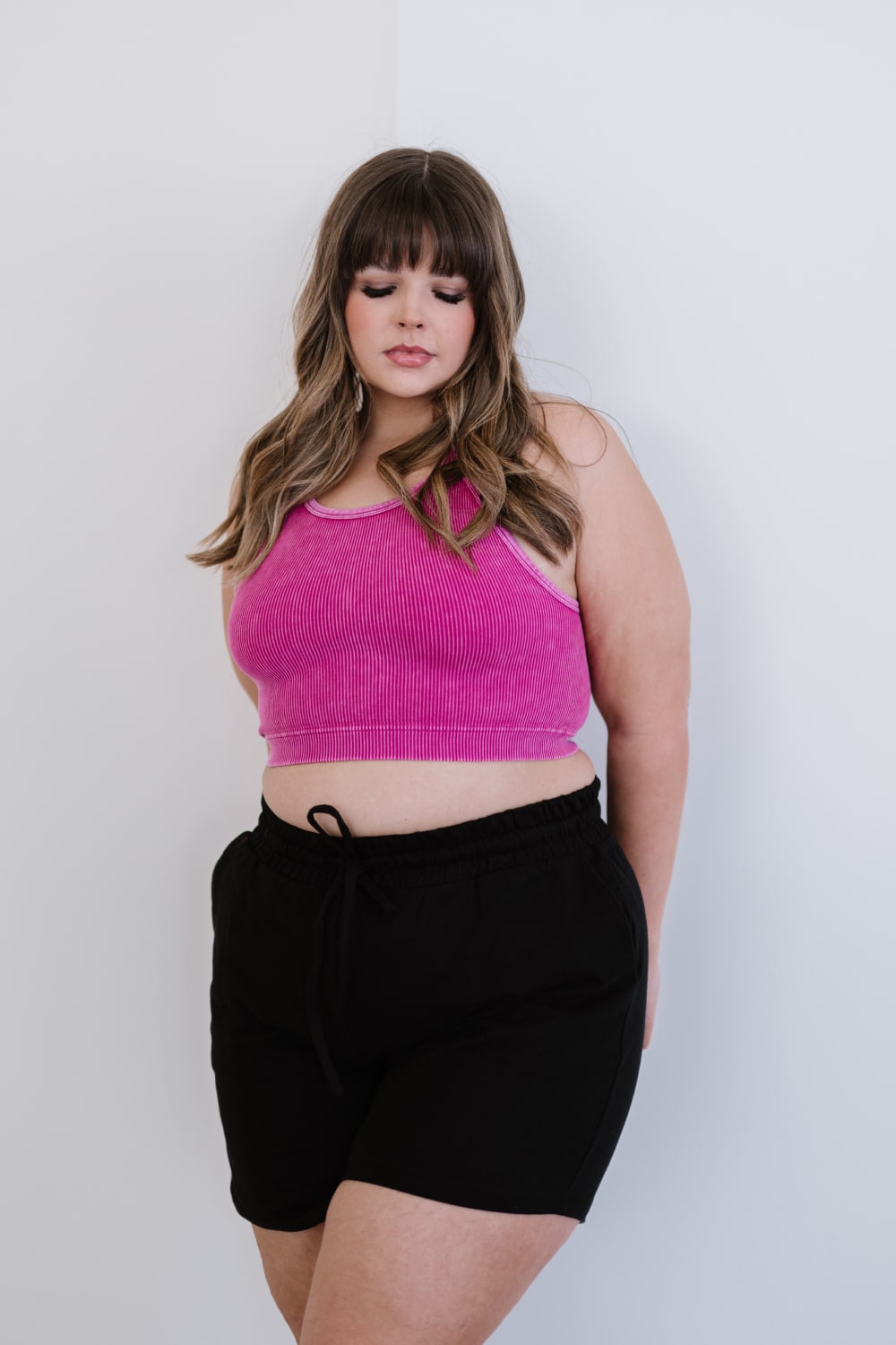 On the Move Ribbed Cropped Cami