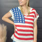 USA Love Flag Print Sweater
